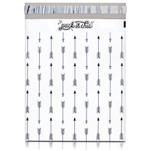 Load image into Gallery viewer, 10” X 13” White Arrows Self-Sealing Poly Mailer Envelope - 100 Count