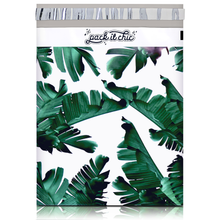 Load image into Gallery viewer, 10&quot; X 13&quot; Tropical Leaves Self-Sealing Poly Mailer Envelope - 100 Count
