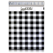 Load image into Gallery viewer, 10” X 13” Gingham Plaid Self-Sealing Poly Mailer Envelope - 100 count