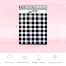 Load image into Gallery viewer, 10” X 13” Gingham Plaid Self-Sealing Poly Mailer Envelope - 100 count