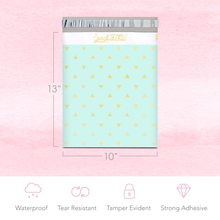 Load image into Gallery viewer, 10" X 13" Mint Triangle Self-Sealing Poly Mailer Envelope - 100 Count