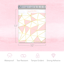 Load image into Gallery viewer, 10” X 13” Mosaic Pink Triangle Self-Sealing Poly Mailer Envelope - 100 Count