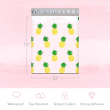 Load image into Gallery viewer, 10&quot; x 13&quot; Pineapple Self-Sealing Poly Mailer Envelope - 100 Count
