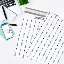 Load image into Gallery viewer, 10” X 13” White Arrows Self-Sealing Poly Mailer Envelope - 100 Count