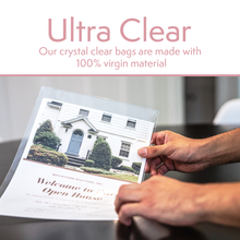 Load image into Gallery viewer, 6” X 9”  Clear Self-Sealing Resealable Cellophane Bags - Perfect for 6X9 Prints and Photos, A7/A8/A9 Cards and Envelopes, Baked Goods, and more - 200/1000 count