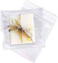 Load image into Gallery viewer, 4&quot; x 4&quot; Clear Self-Sealing Resealable Cellophane Bags - Perfect for 4 x 4 Cards, Party Favors, Jewelry, and More - 1000 Count

